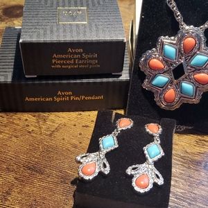 Avon pin/necklace and earrings